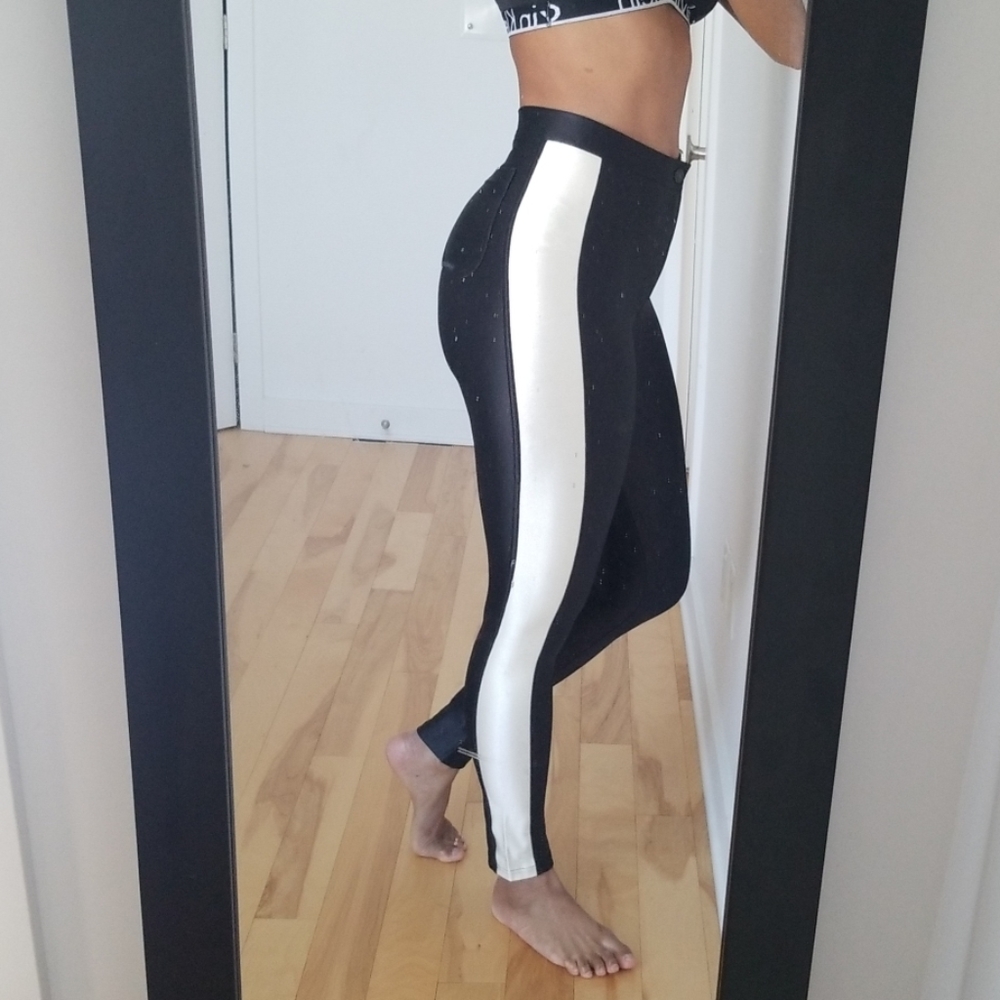 American Apparel Black & White Disco Pants